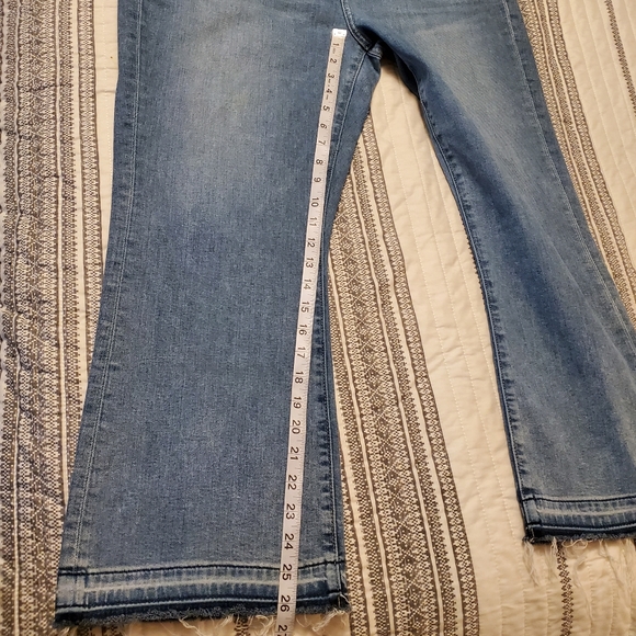 LOFT Kick Crop Flare Ankle Jeans Size 32 / 14 - Picture 16 of 16